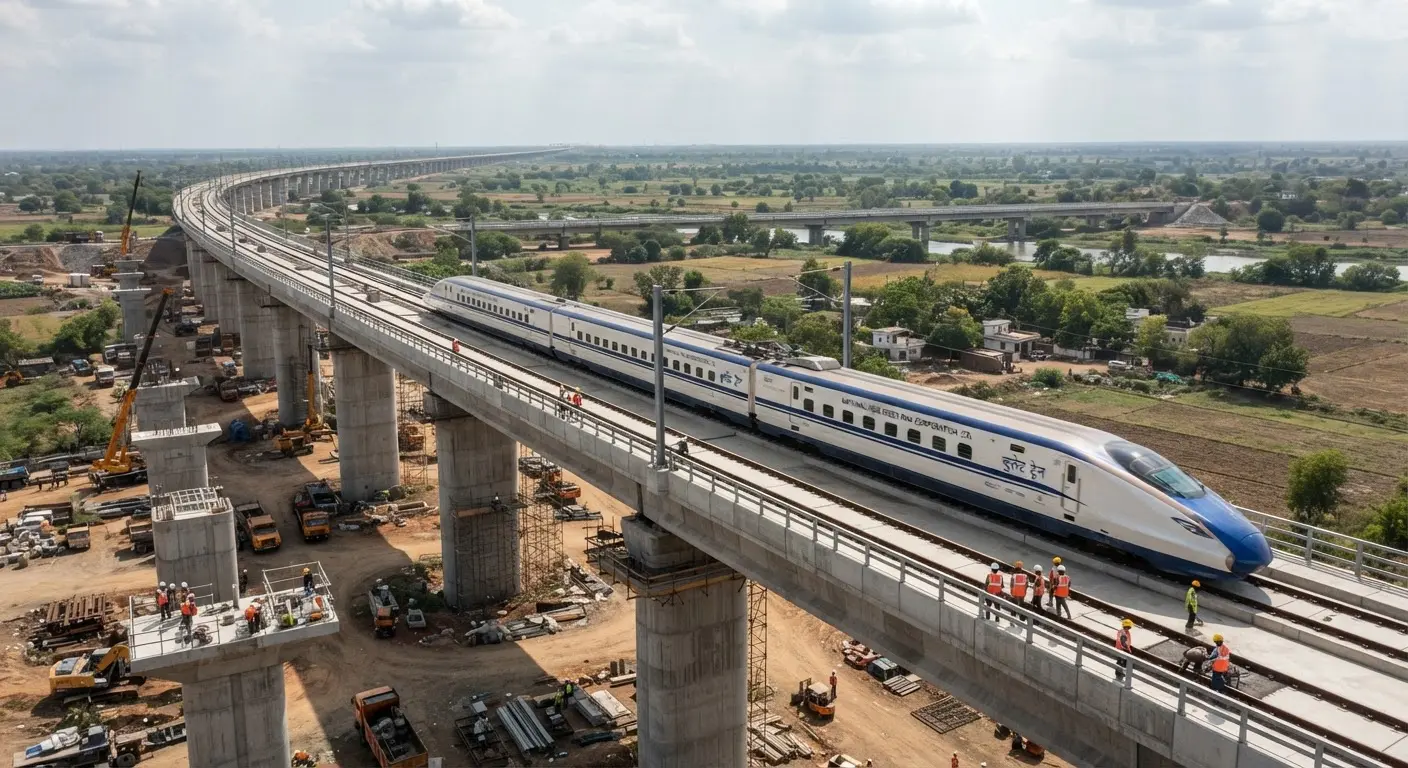 India prepares for high speed rail travel as Ahmedabad Mumbai bullet train nears completion