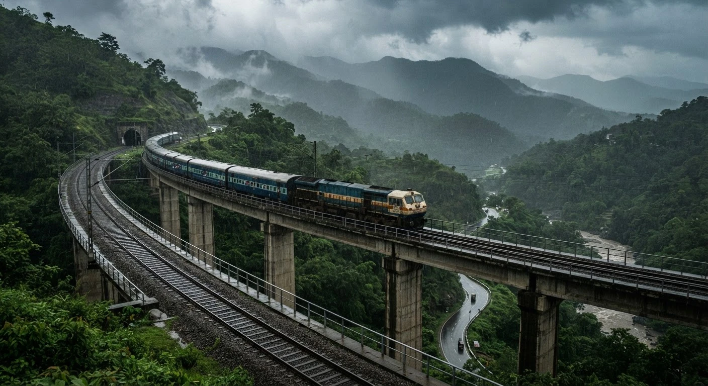 Mizoram Bairabi Sairang rail line improves connectivity despite monsoon challenges