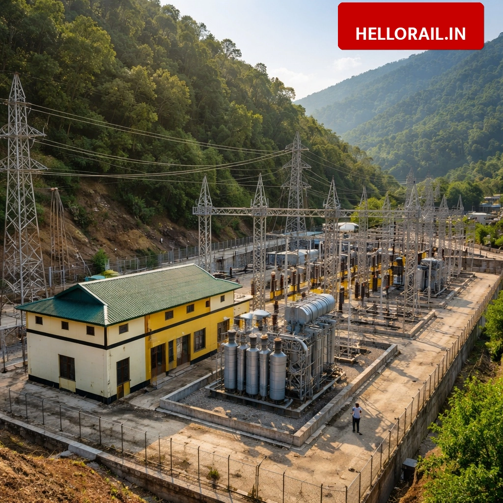 Lumding-Badarpur Electrification: 132 KV traction substation ready at New Haflong