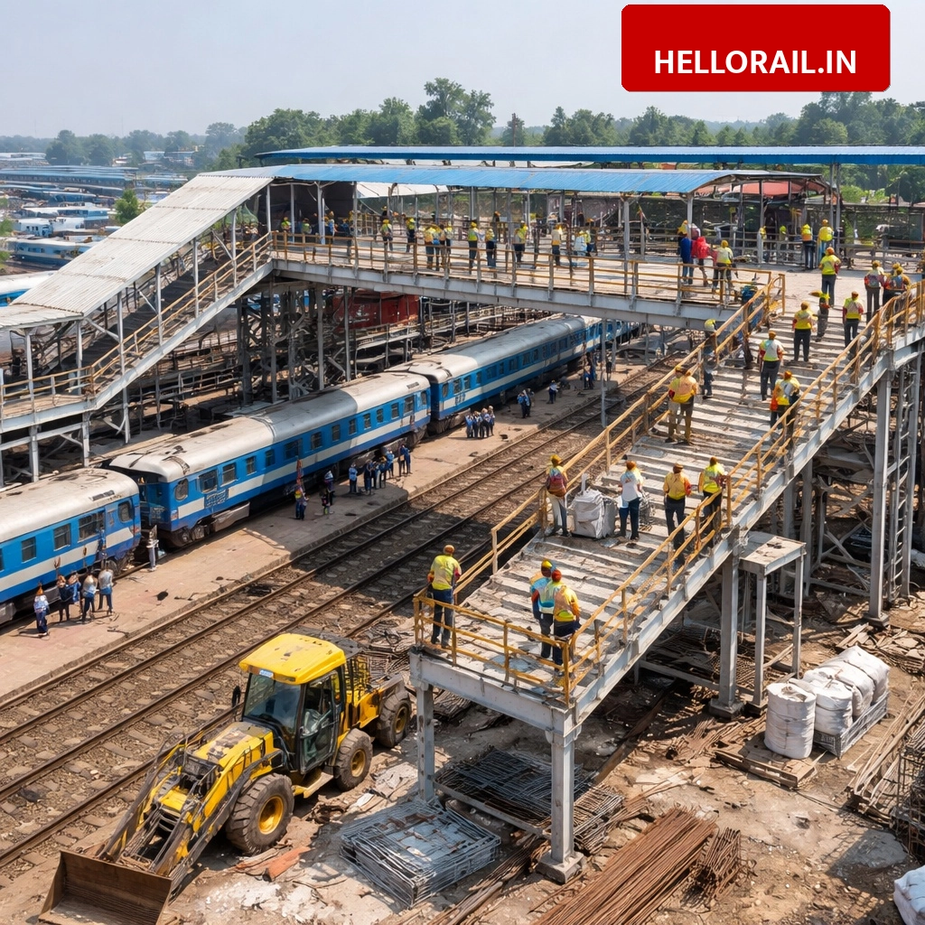 Hapur Railway Station: New 12-meter wide Foot Over Bridge construction accelerates, check completion date