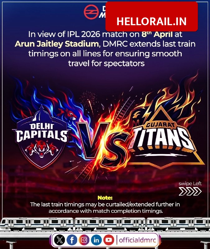 Delhi Metro to Run Last Trains Later for IPL Match on April 8 at Arun Jaitley Stadium