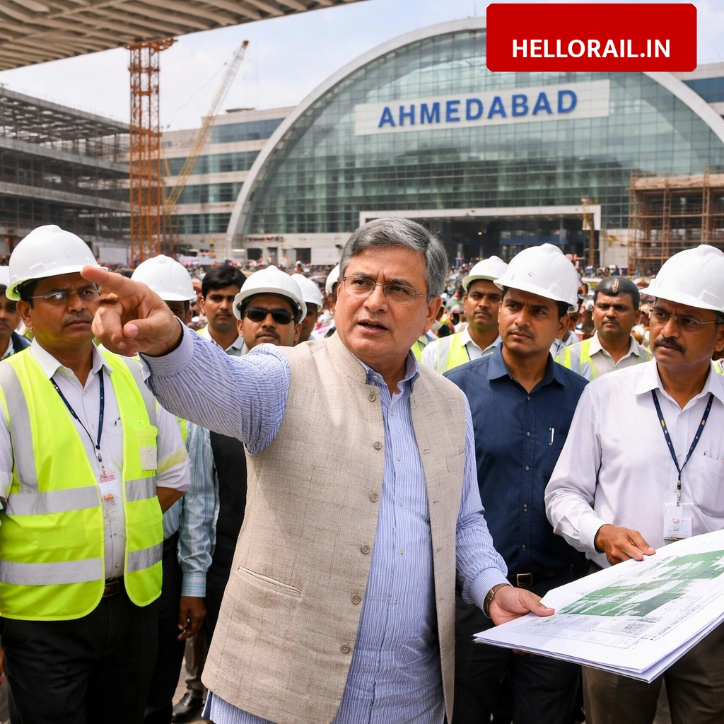 Ahmedabad Railway Station redevelopment: Minister Ashwini Vaishnaw reviews progress and announces new connectivity plans