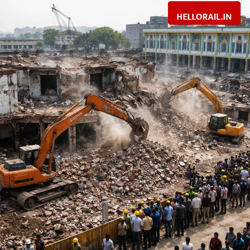 New Delhi Railway Station: Demolition starts at Pahar Ganj for ₹4700 crore redevelopment project