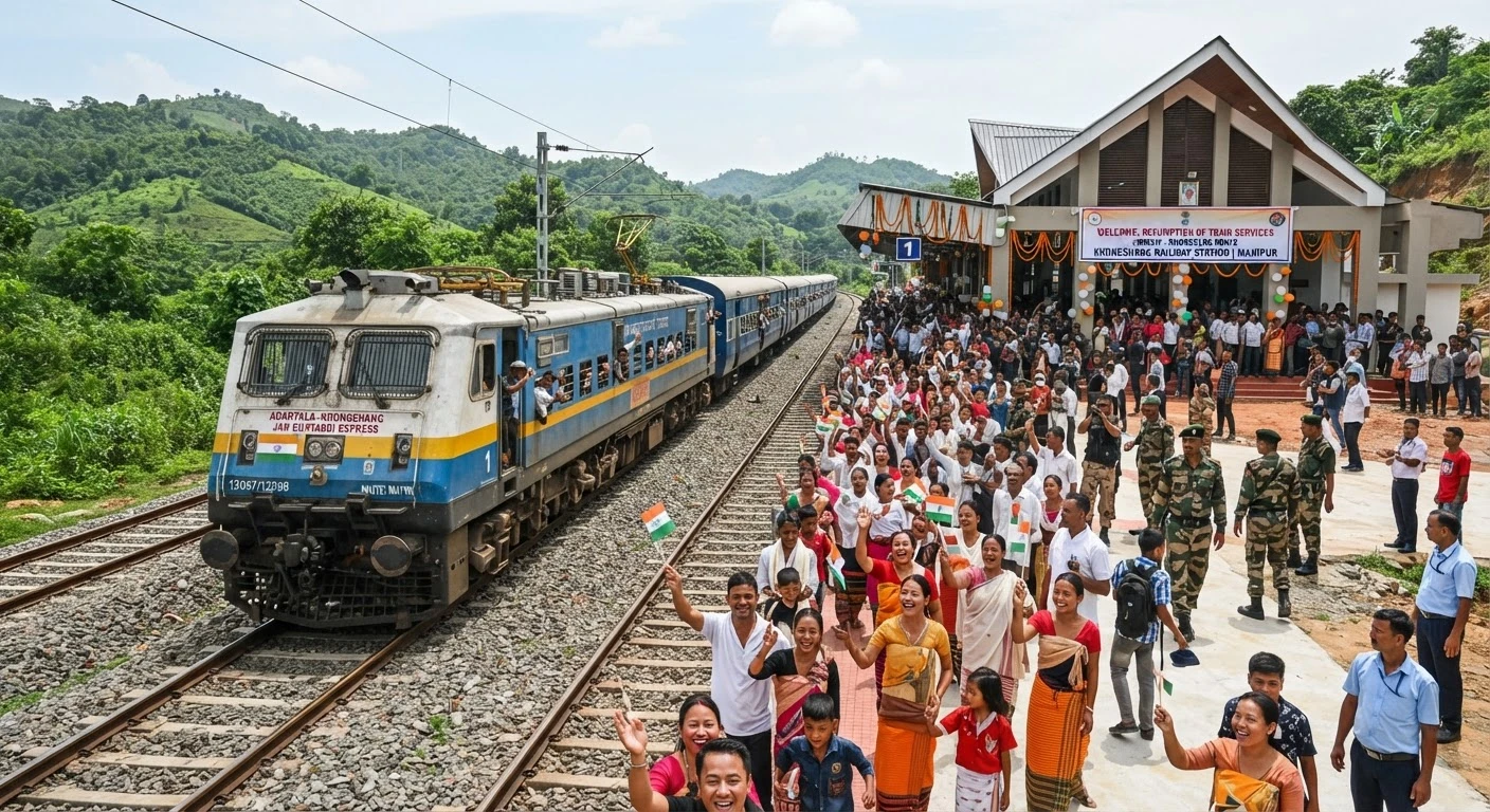 Train services resume on Jiribam Khongsang route in Manipur after three years