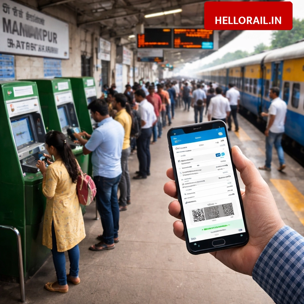 Digital Ticketing Update: 90% tickets sold via ATVM and RailOne App at Manakpur Railway Station