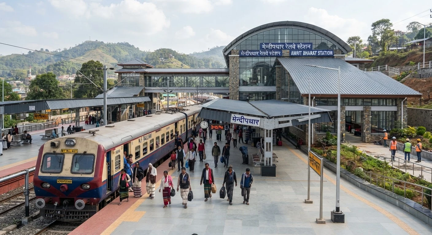 Meghalaya Mendipathar Railway Station redevelopment nears completion under Amrit Bharat scheme