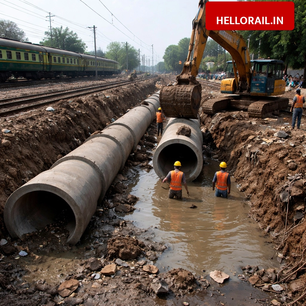Yamuna Nagar Drainage Project: Railways begins pipeline work but waterlogging risk remains