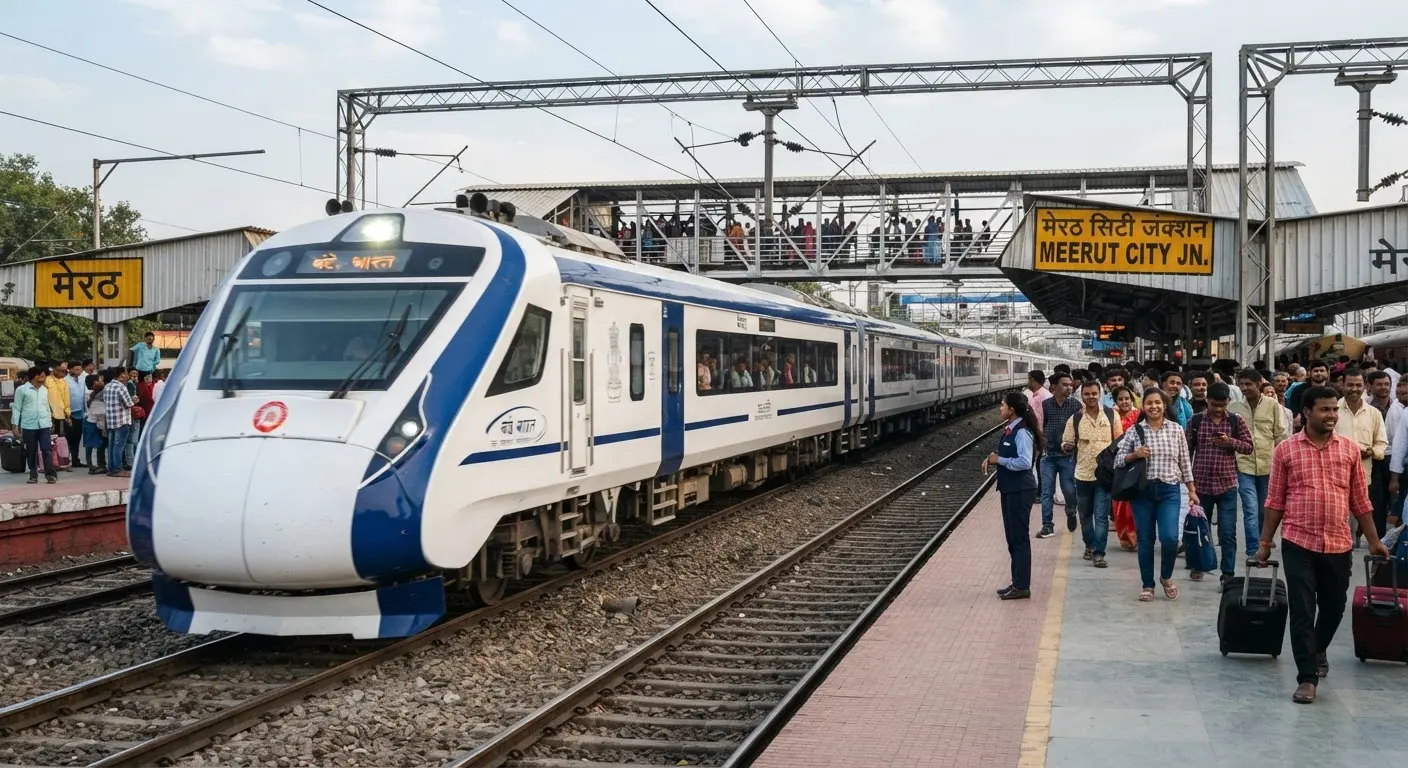 Varanasi Meerut Vande Bharat Express connects two major cities in under twelve hours