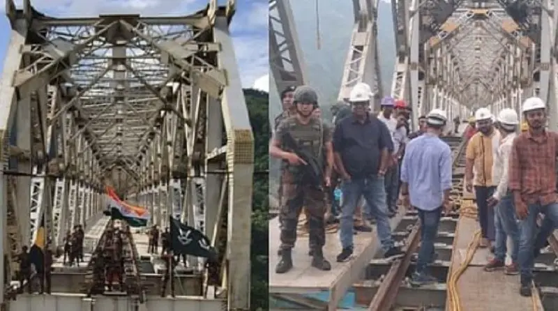 Indian Army’s Gorkha Rifles Successfully Complete World’s Highest Railway Pier Bridge, Symbolizing National Development and Civil-Military Collaboration in Manipur.