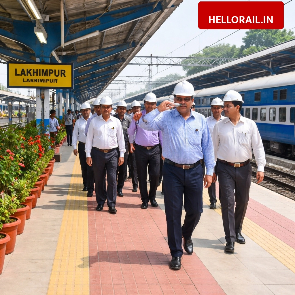 Lakhimpur Railway Station: DRM inspects progress as first phase of Amrit Bharat Scheme completes