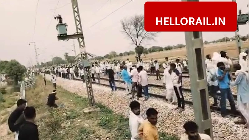 Delhi-Mumbai Railway track blocked in Rajasthan as farmers protest for Panchna Dam water