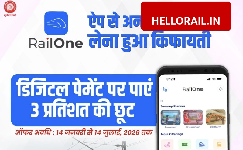 RailOne App Becomes Compulsory for Unreserved Tickets from March 1, Offers 3% Discount