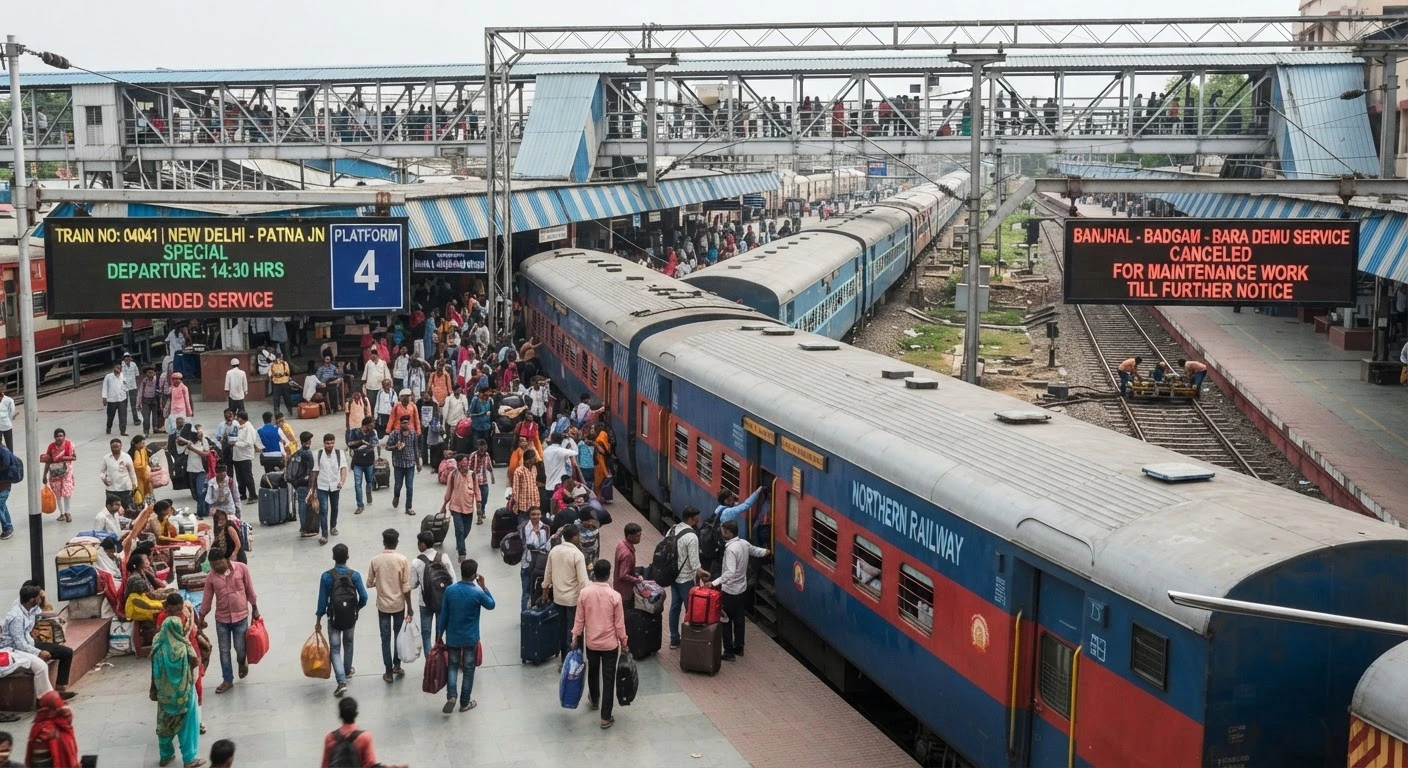 Northern Railway extends special train services and updates Kashmir valley route schedules