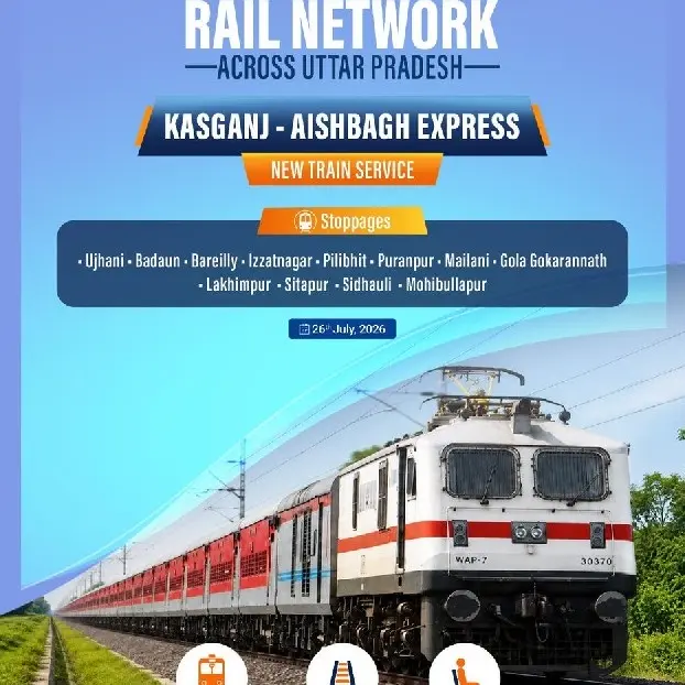 New Kasganj Aishbagh Express train service enhances rail connectivity in Uttar Pradesh