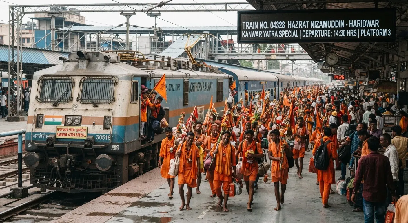 Northern Railway extends special train operations and announces Kanwar Yatra services