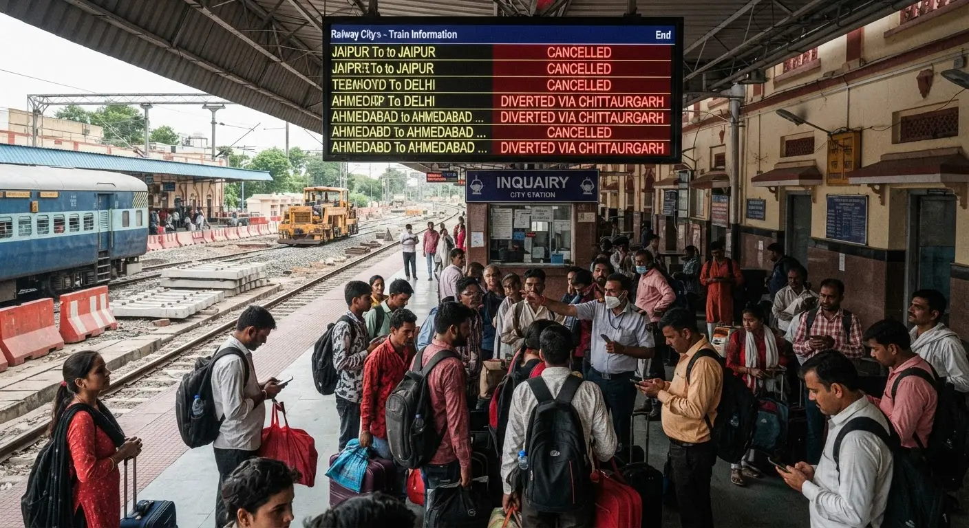 North Western Railway Announces Diversions and Infrastructure Upgrades on Udaipur Route
