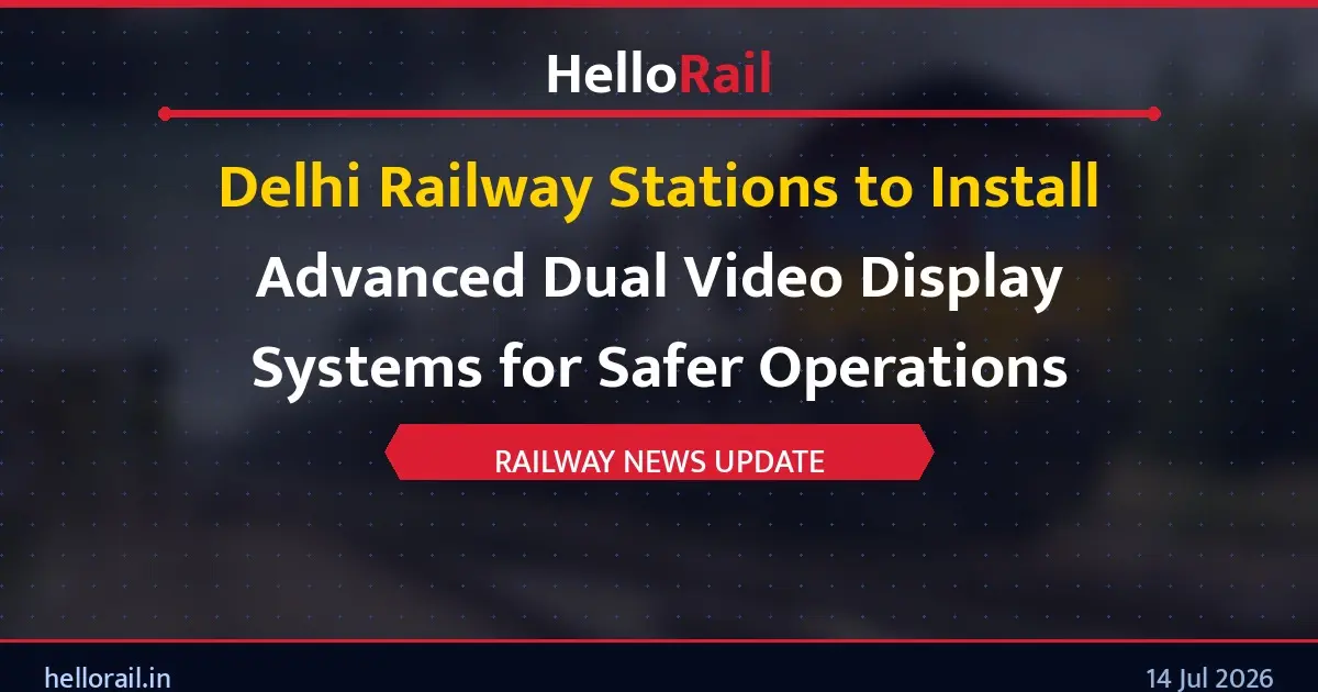Delhi Railway Stations to Install Advanced Dual Video Display Systems for Safer Operations