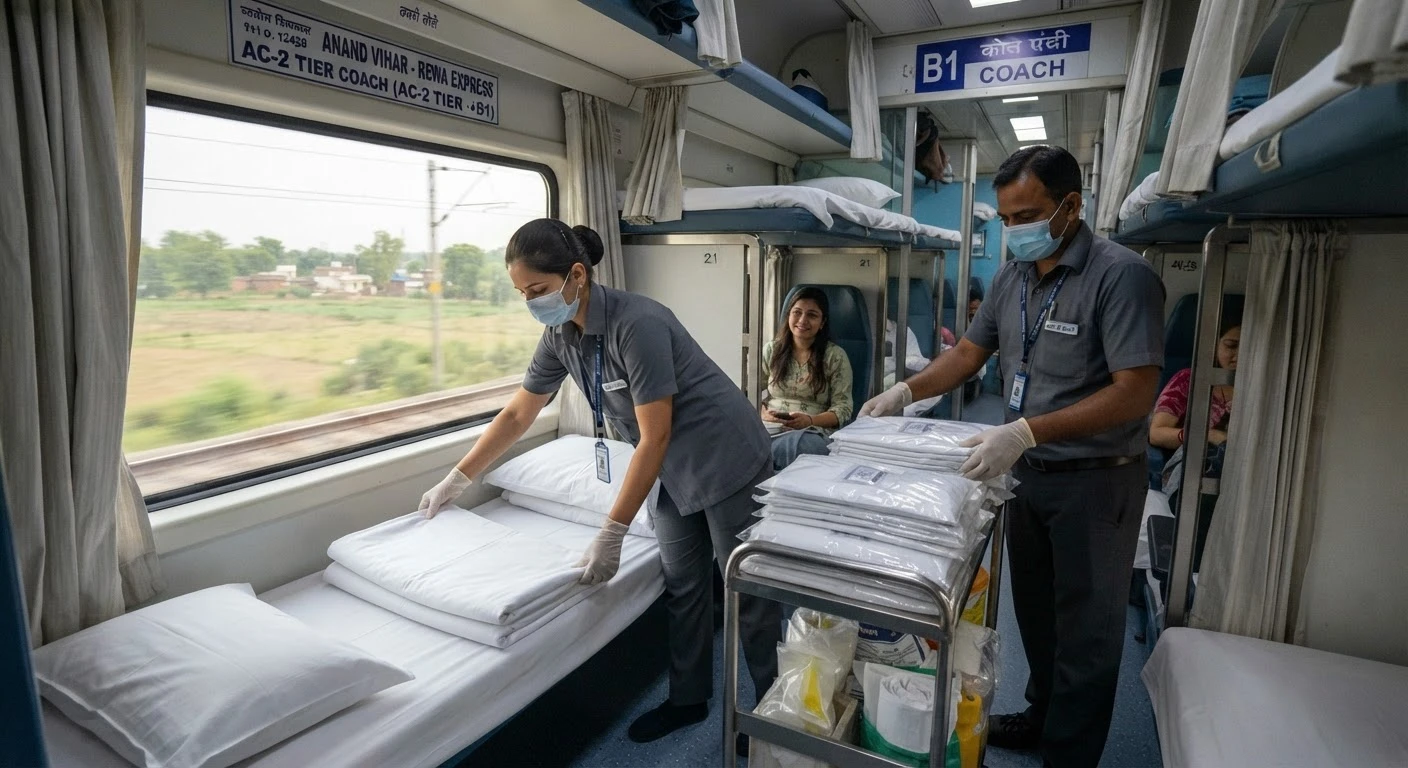 Indian Railways upgrades cleaning and linen services on Anand Vihar Rewa Express