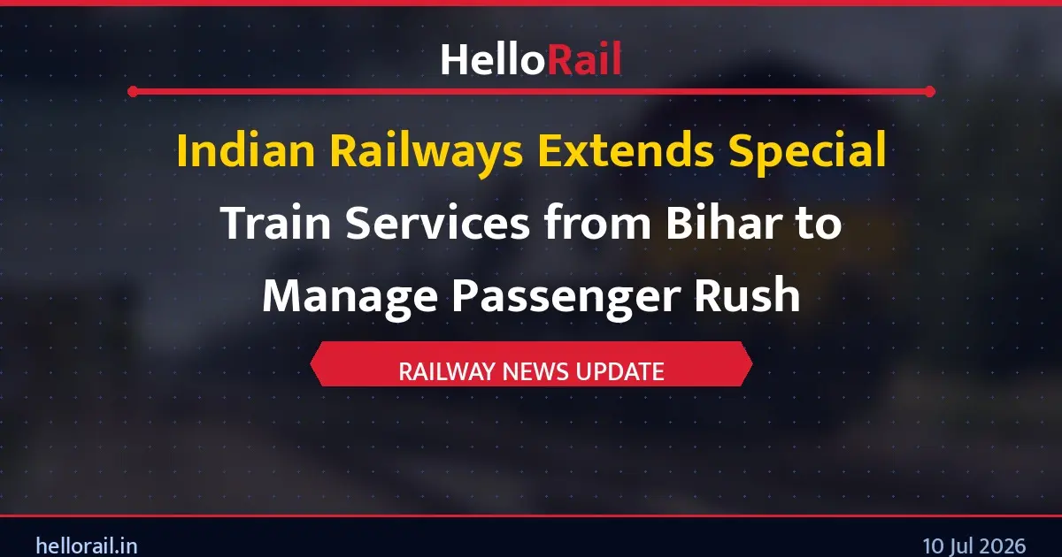 Indian Railways Extends Special Train Services from Bihar to Manage Passenger Rush