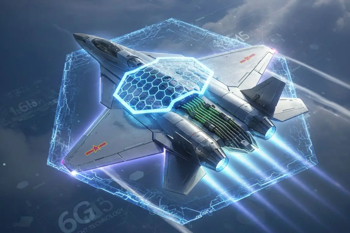 China Develops Radar-Powered Fighter Jet with 6G Technology, Revolutionizing Stealth Systems and Airborne Power Generation.