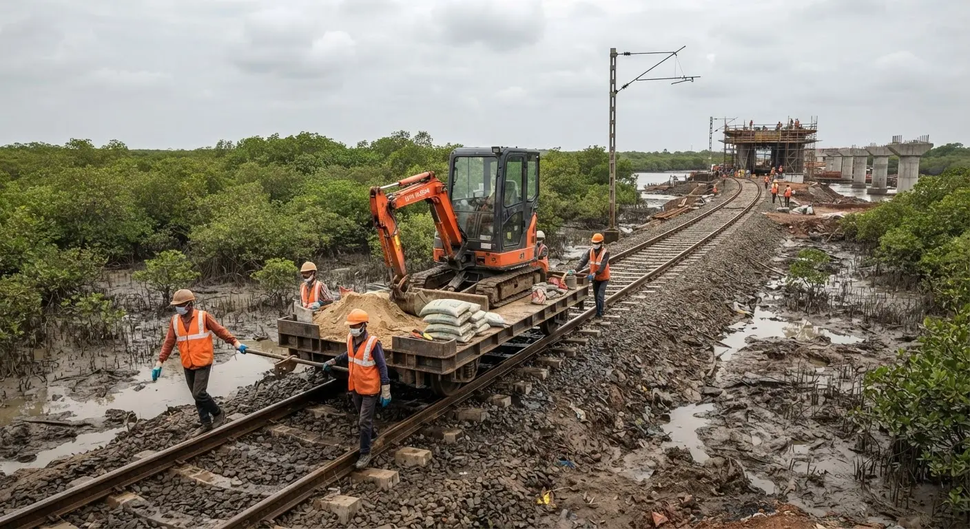 Indian Railways uses innovative Ro-Ro trolley to speed up Virar-Dahanu project