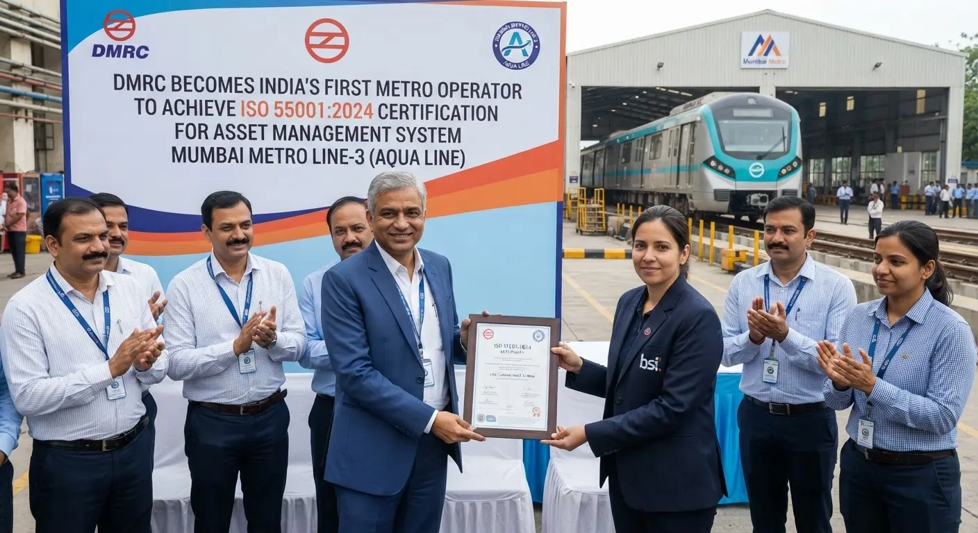 Delhi Metro Achieves Milestone as First Indian Operator to Receive ISO Certification