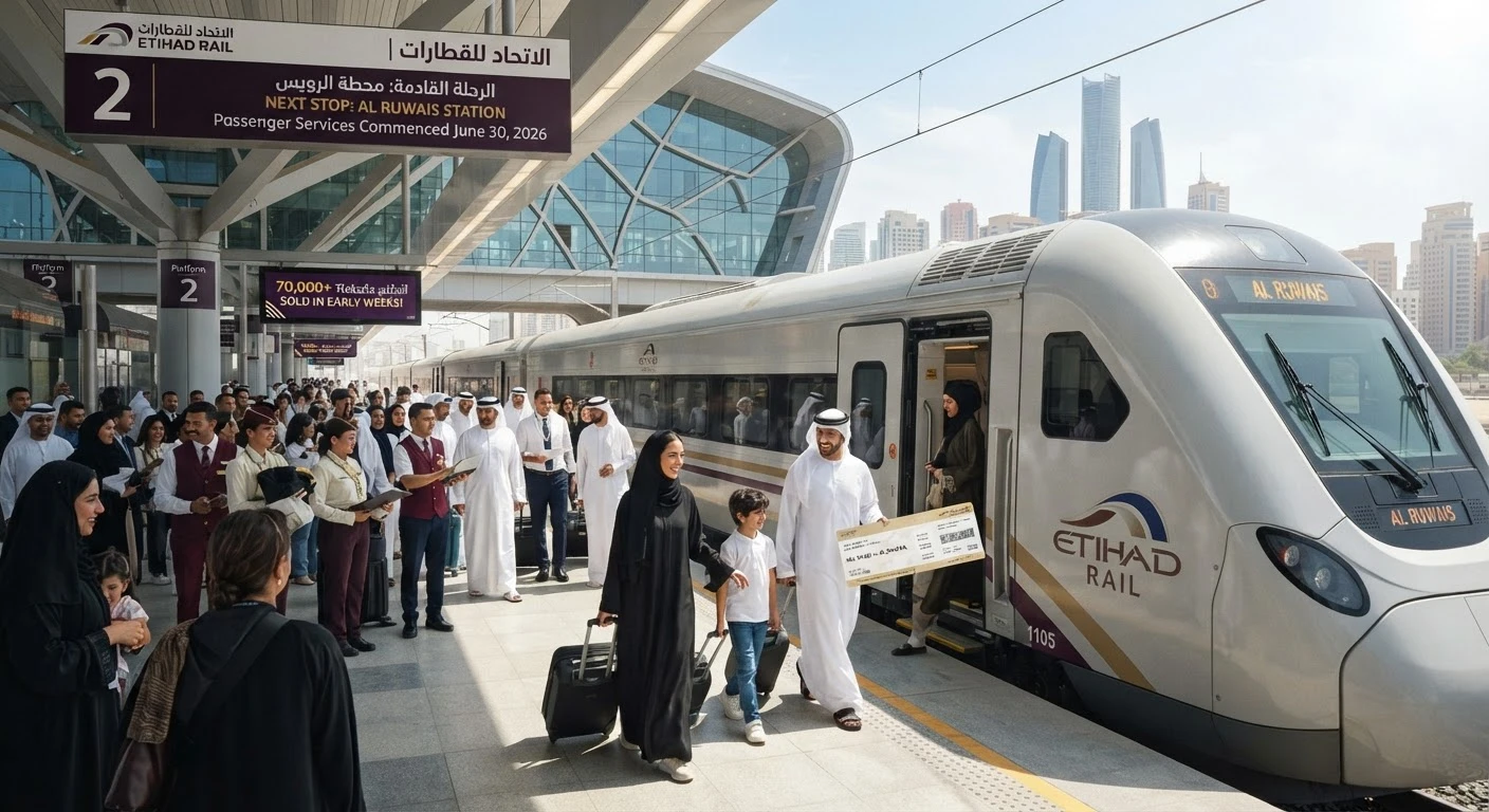 Etihad Rail sees strong passenger demand with over 70000 tickets sold in opening weeks