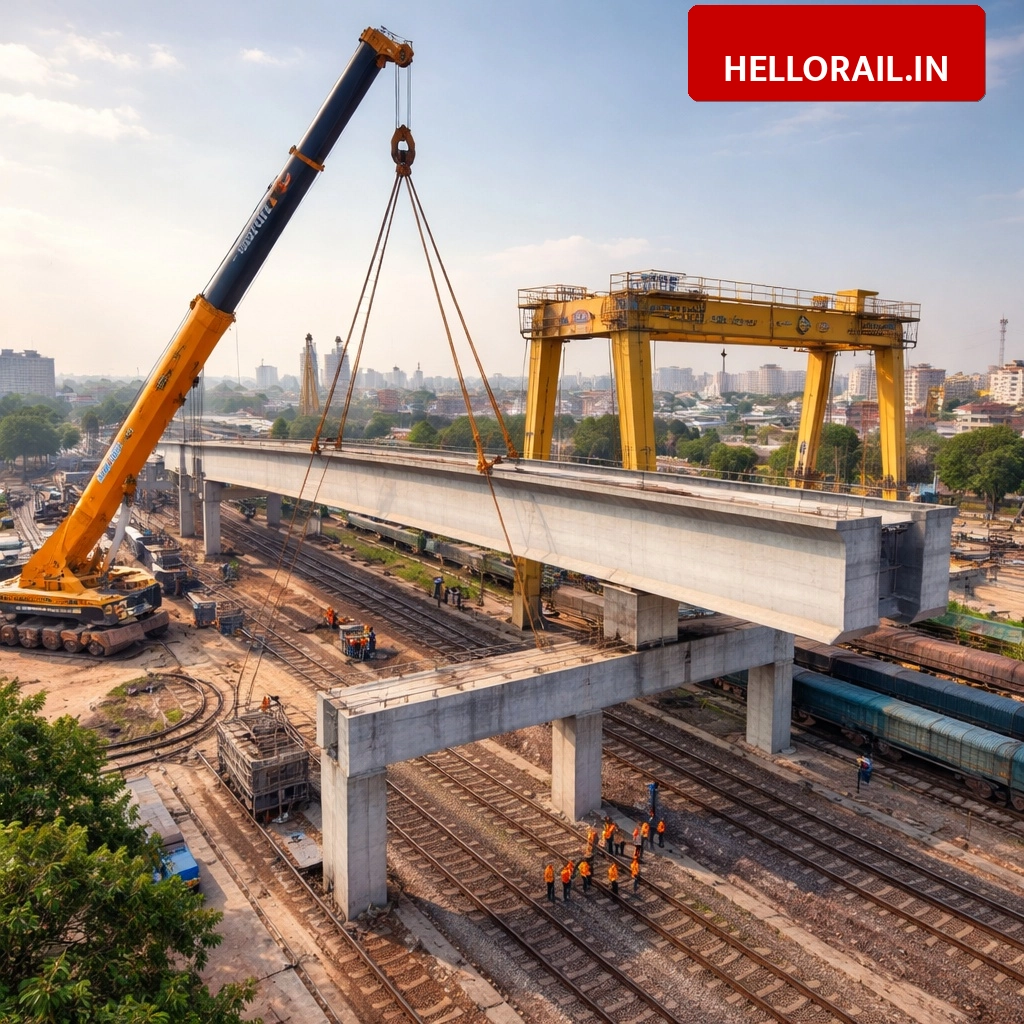 Rail Infrastructure Update: RITES Limited launches 45-meter girder at Bardoli ROB in Surat