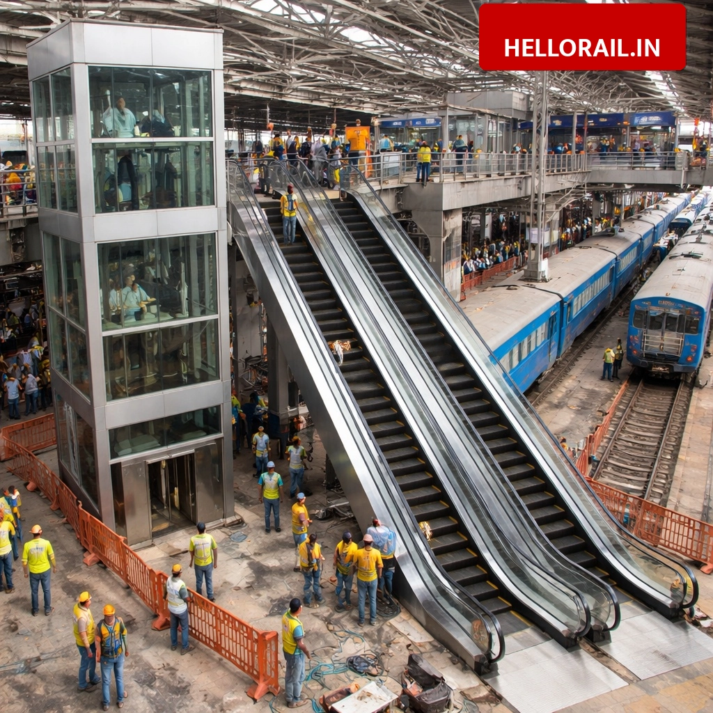 Railway Station Upgrade: Escalators and lifts being installed across major stations under Amrit Bharat Scheme