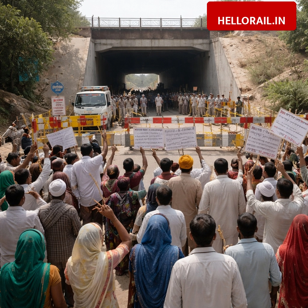 Loharu Railway Underpass: Old route closed following court order, villagers protest over connectivity issues