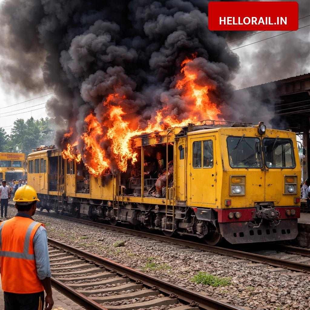 Beohari Railway Station: Fire breaks out in stationary track machine coach, no injuries reported