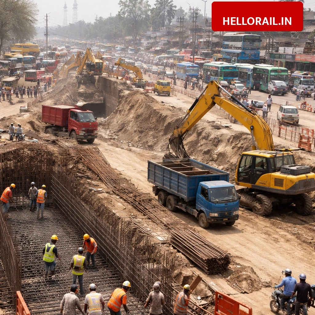 Mathura Railway Work: Construction begins at New Bus Stand underpass, check route diversions