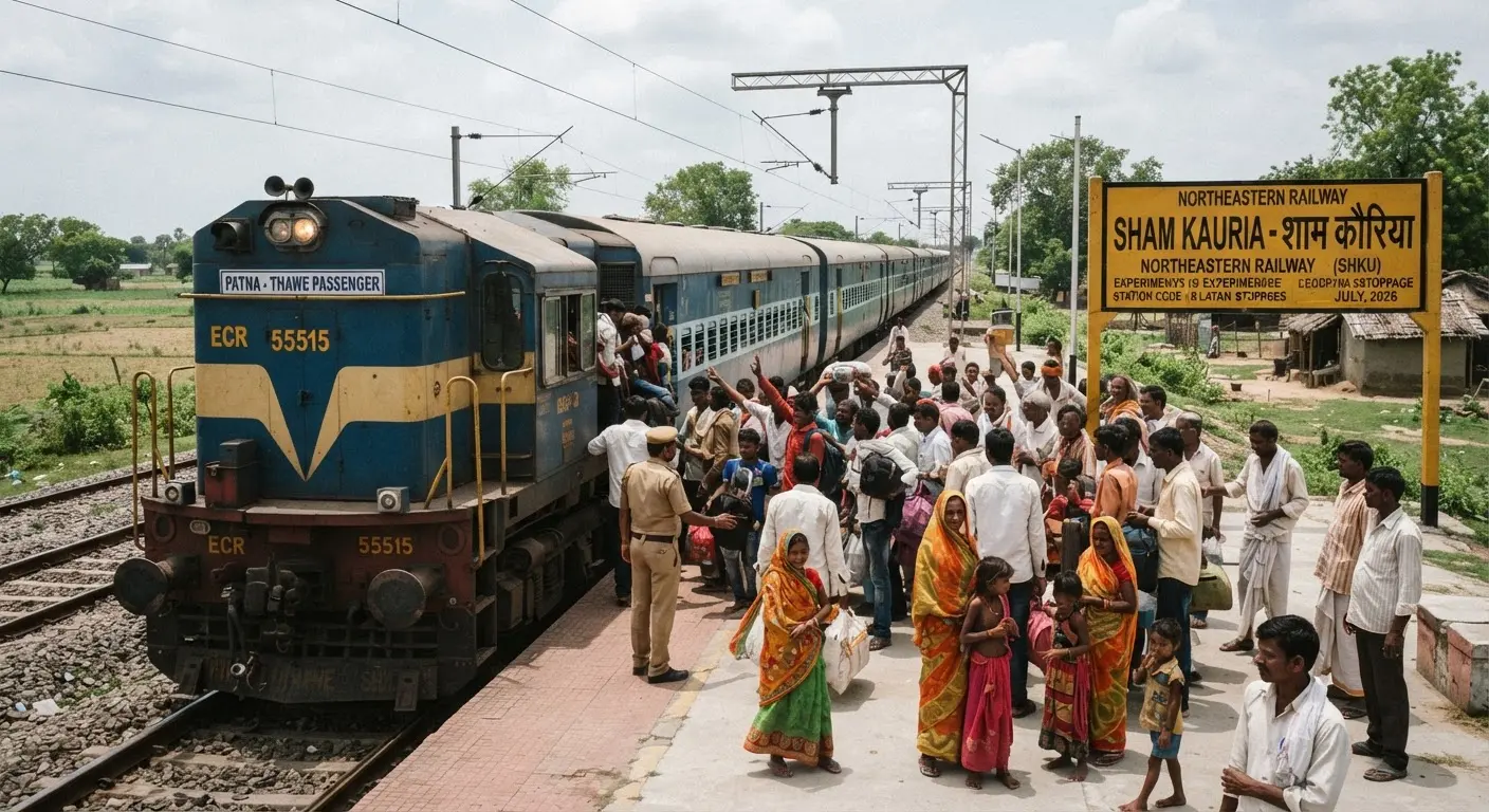 Patna Thawe Passenger Train Begins Experimental Halts at Sham Kauria and Rajapatti Stations