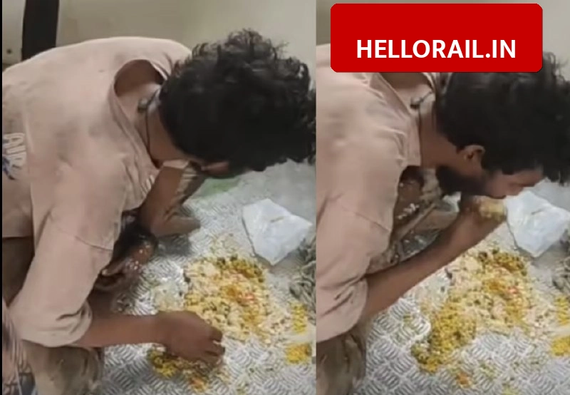 Viral Video: Man seen eating food off floor in train coach, netizens react to passenger apathy