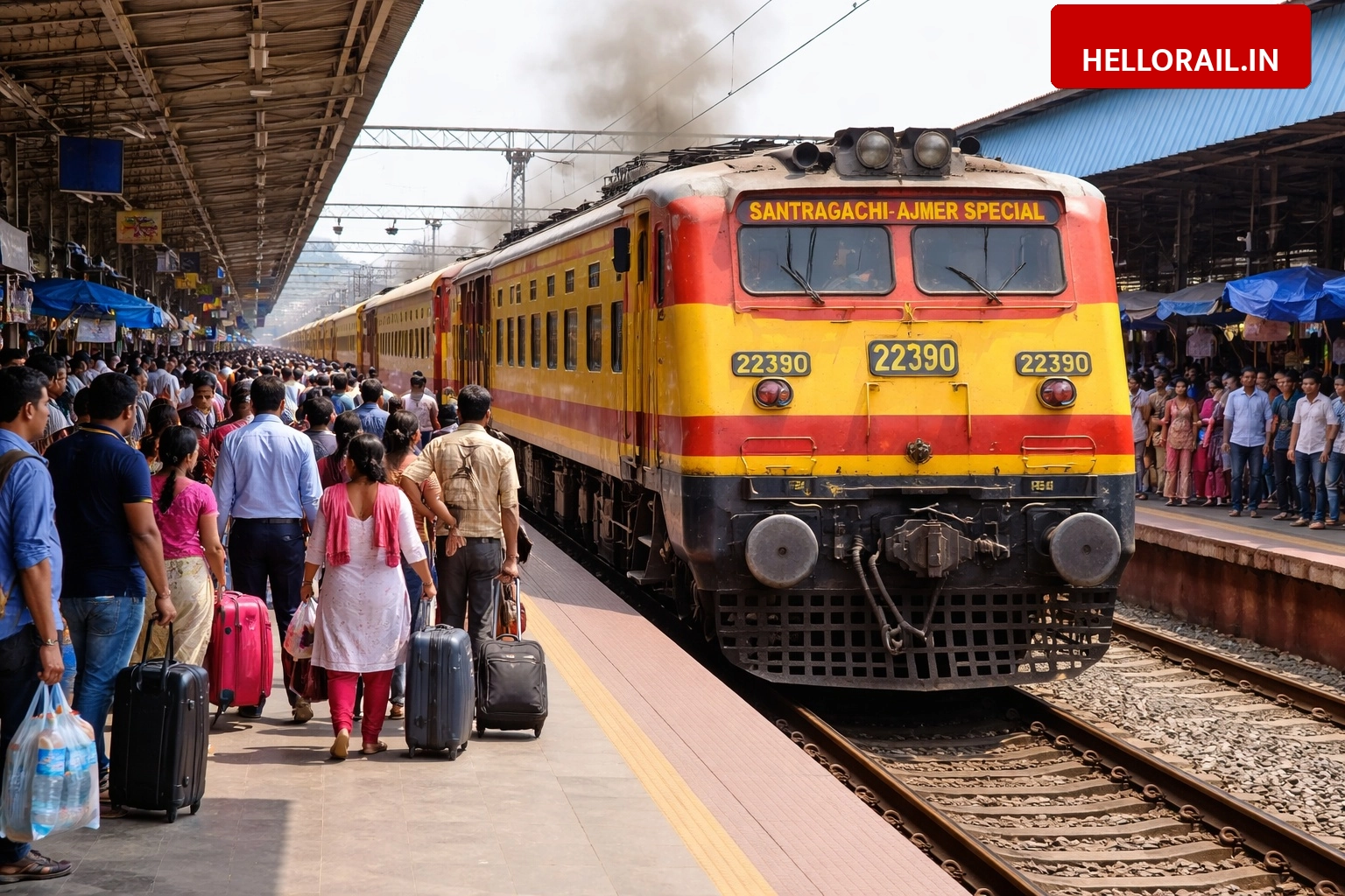 Santragachi-Ajmer Special Train: Service extended for 13 more trips to clear summer rush