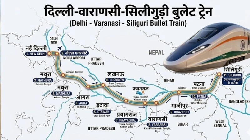 Delhi Varanasi Bullet Train Project Set to Connect 11 Major Cities Across Uttar Pradesh