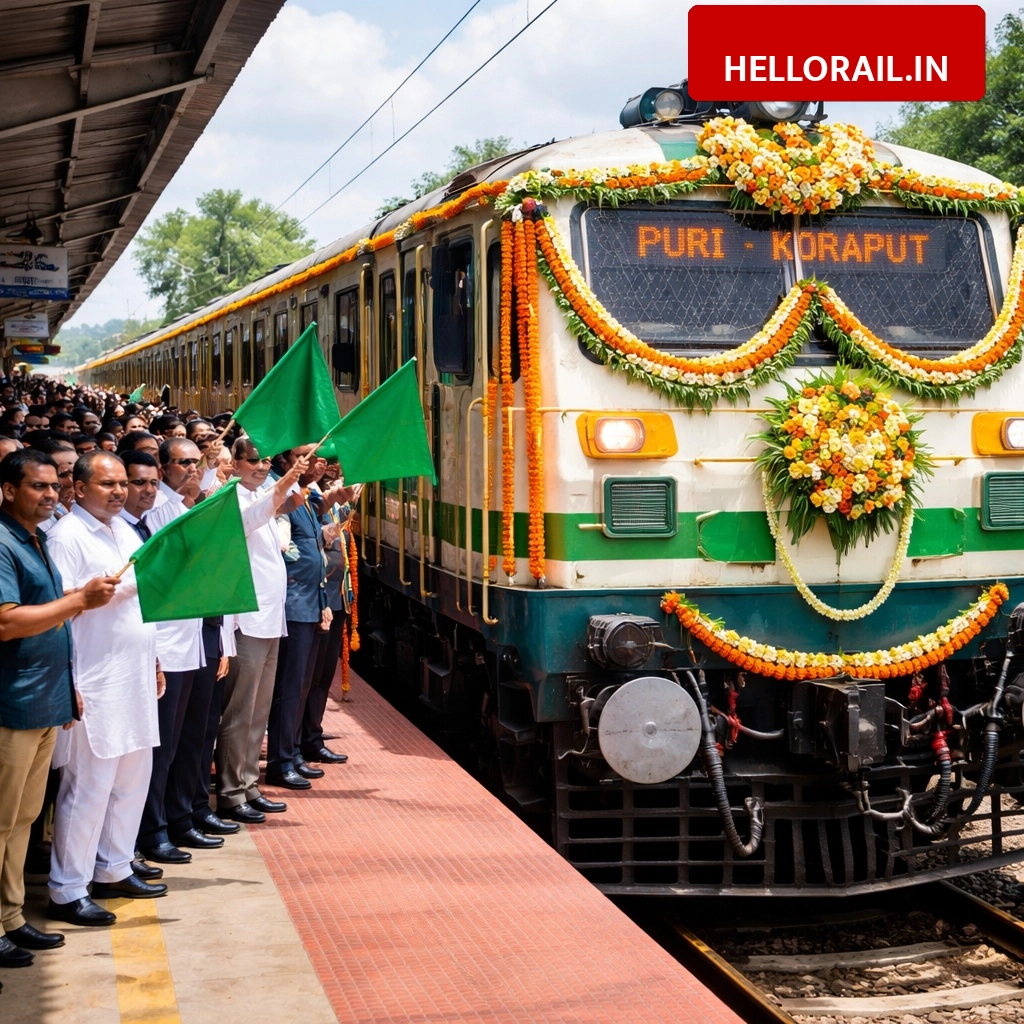 Puri–Koraput Express: New train flagged off to improve connectivity in Odisha
