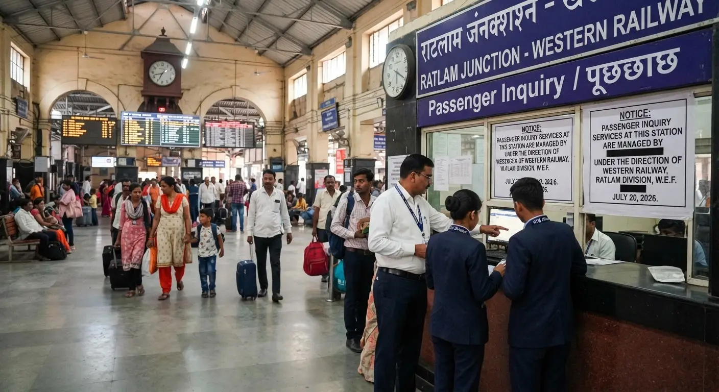Ratlam Division to outsource inquiry counters to strengthen ticket checking from July 20 2026
