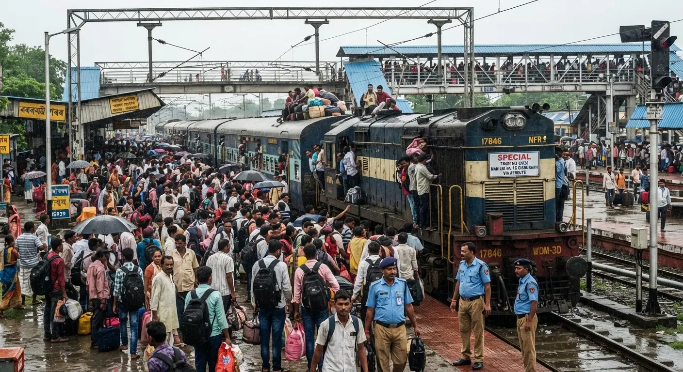 Northeast Frontier Railway operates special train from Mariani to Dibrugarh to clear waterlogging rush