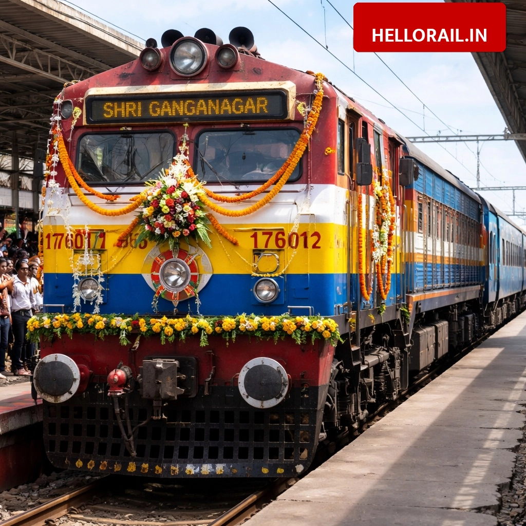 New Train Announcement: Shri Ganganagar-Kacheguda Special regularized as Train 17601/17602 Express