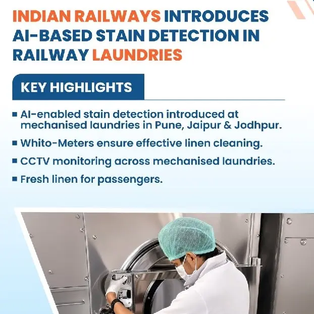 Indian Railways introduces AI technology for better linen hygiene in trains