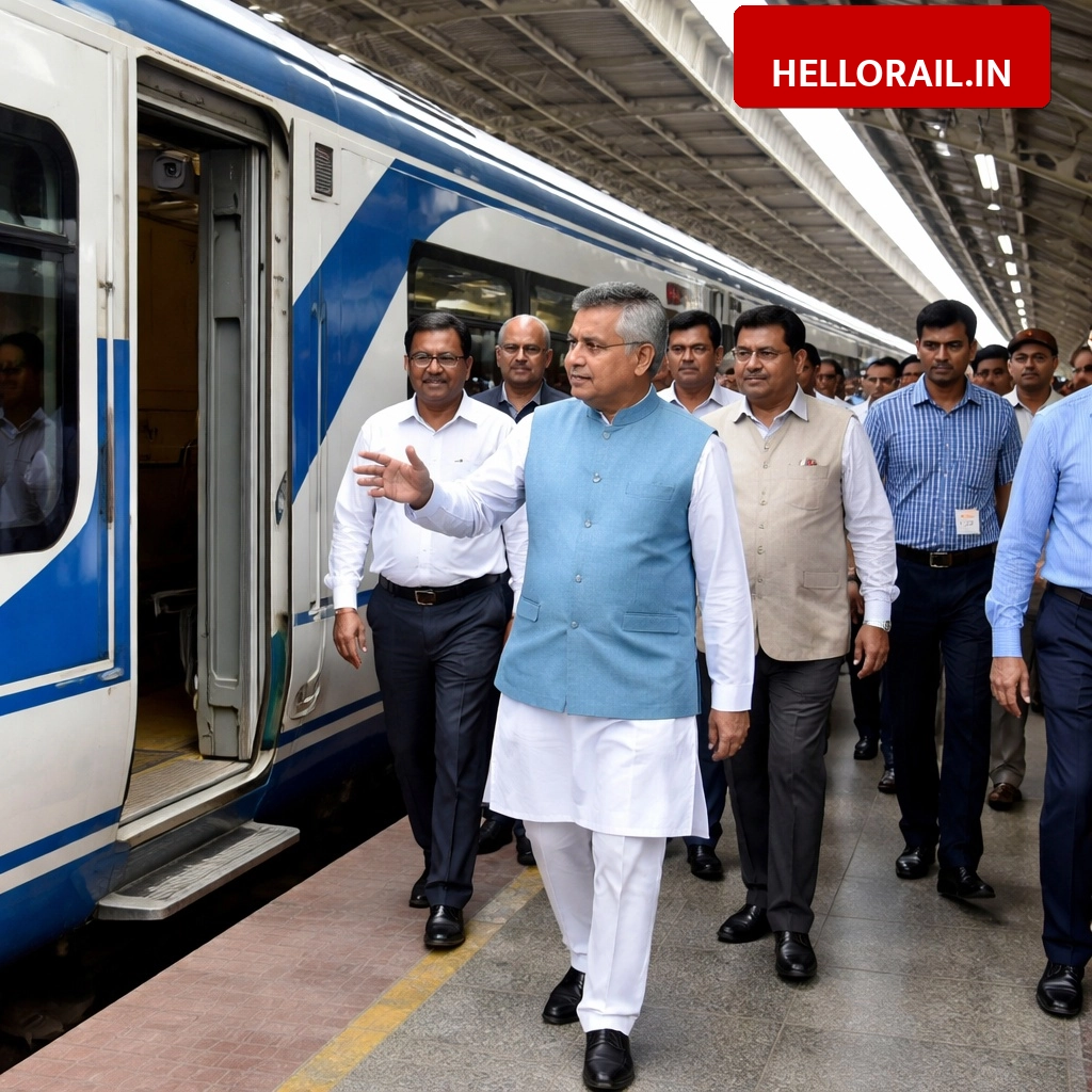 Amrit Bharat 3.0: Railway Minister Ashwini Vaishnaw inspects next-gen coaches at New Delhi station
