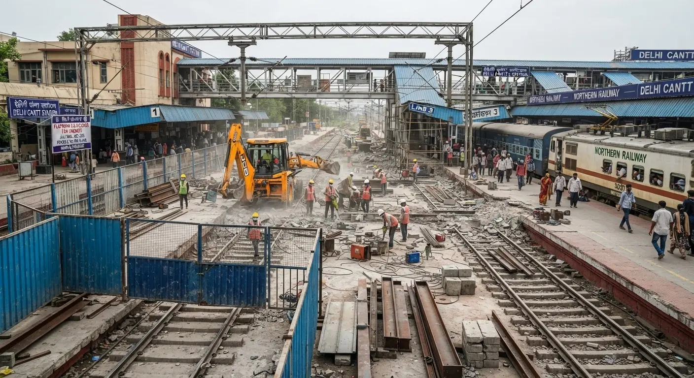 Delhi Cantt Station Upgrade Will Disrupt Train Services for Three Months Starting July 2026