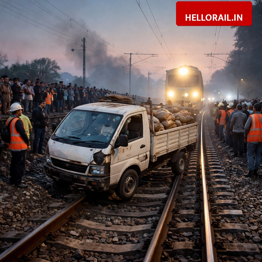 Pratapgarh Railway Incident: Mini-truck driven on tracks for 2 km, rail traffic disrupted