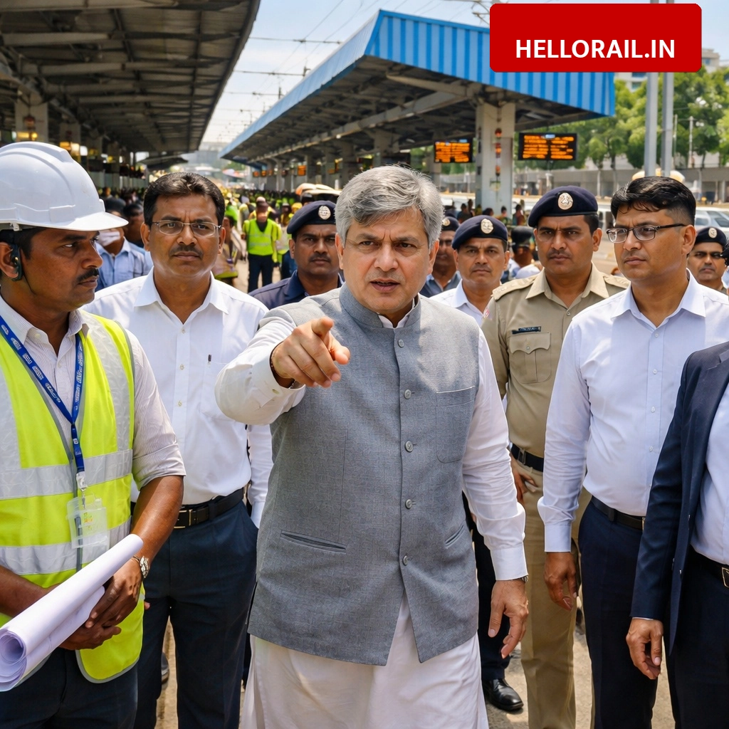 Gurgaon Railway Station: Railway Minister Ashwini Vaishnaw inspects modernization work under Amrit Bharat Scheme