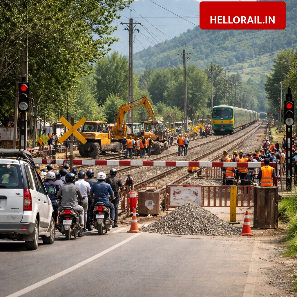 Budgam Railway Update: Nadigam level crossing to remain closed for 4 days