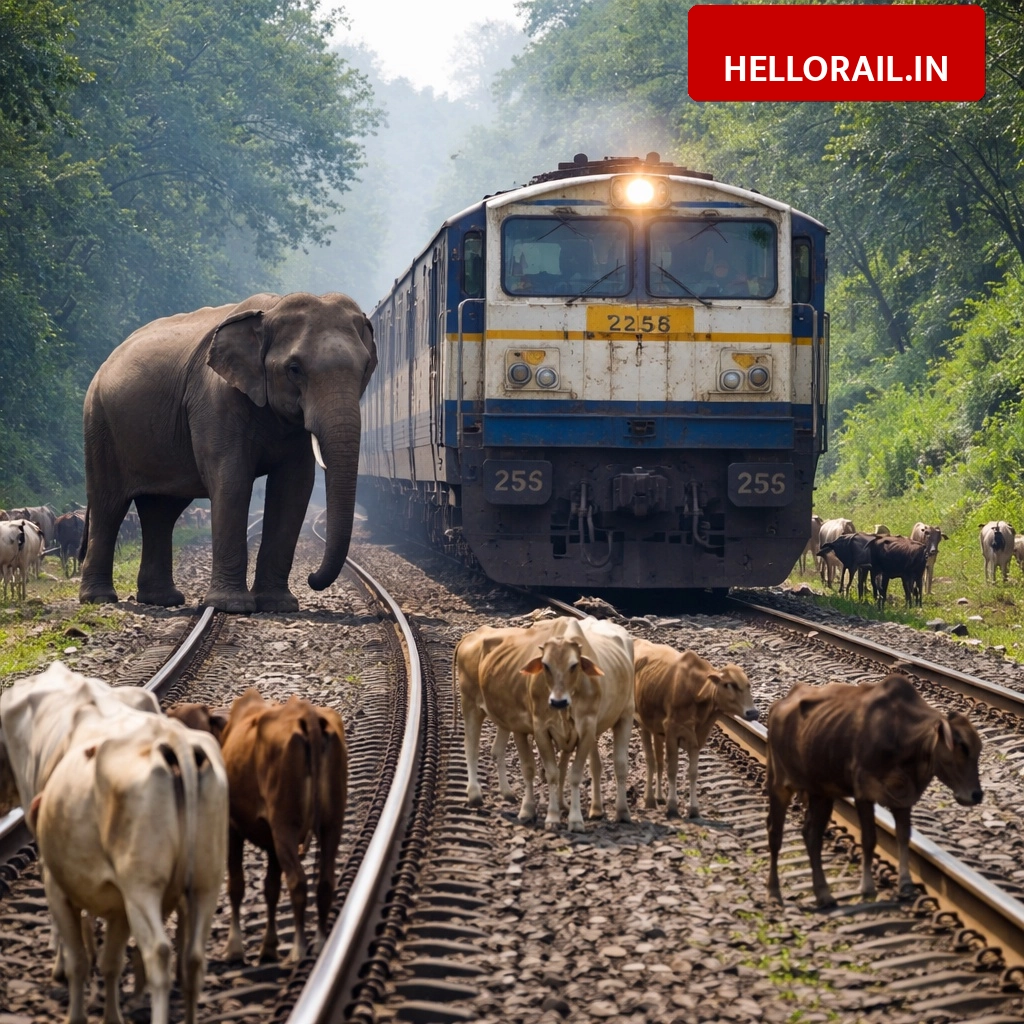 Chakradharpur Railway Update: 328 trains delayed in 9 days due to elephants and cattle on tracks