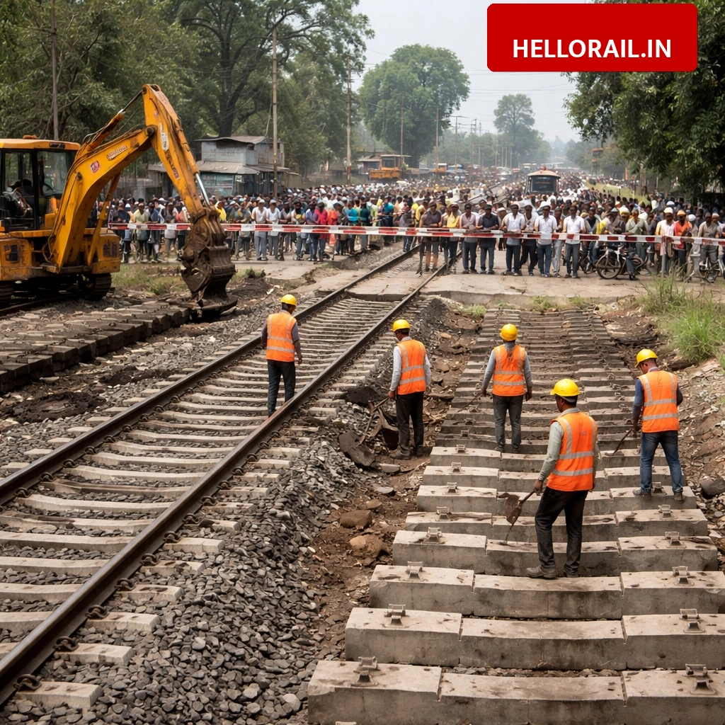 Sultanpur Update: Pakhrauli railway crossing closed for sleeper replacement work