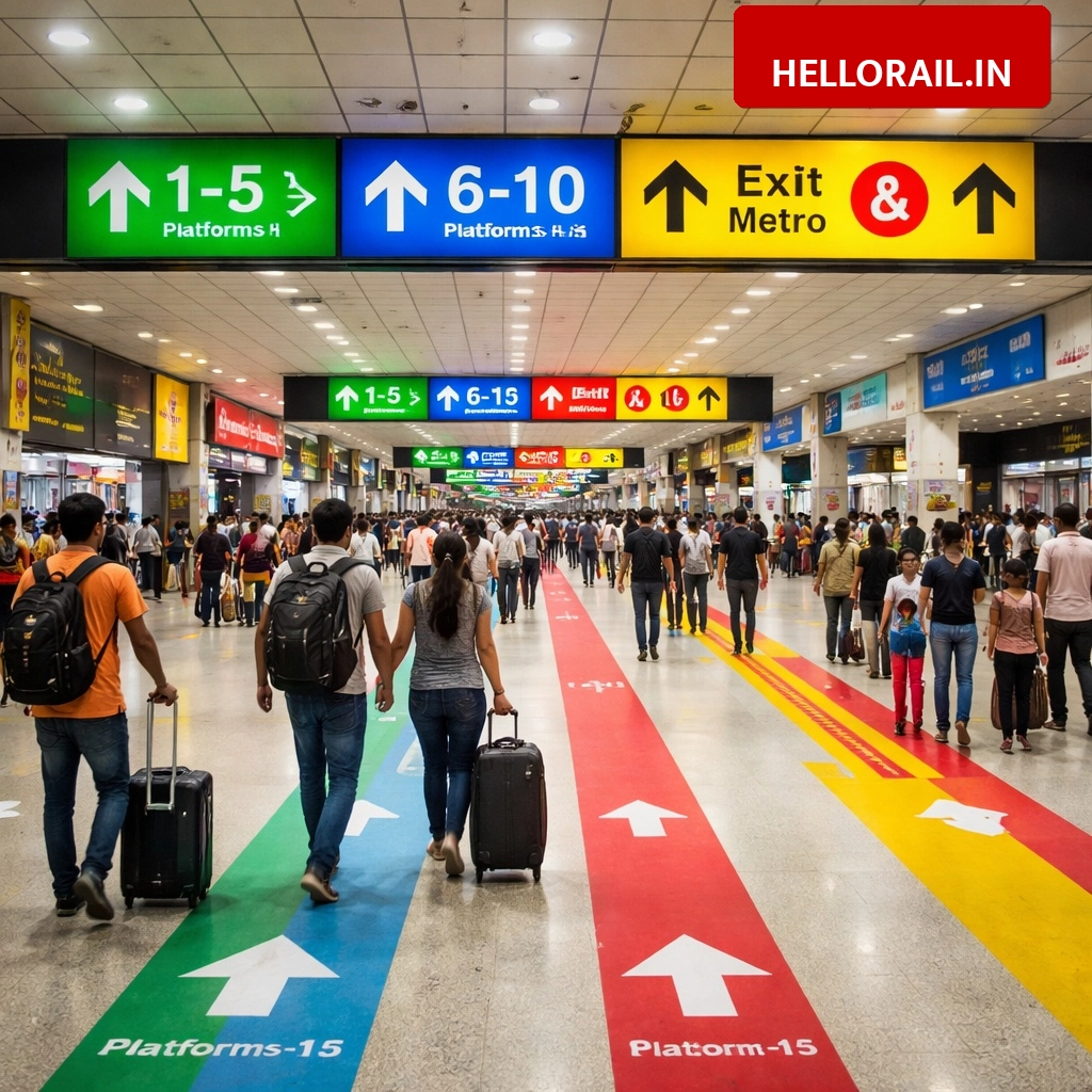 New Delhi Railway Station: Color-coded navigation system launched for easier passenger movement