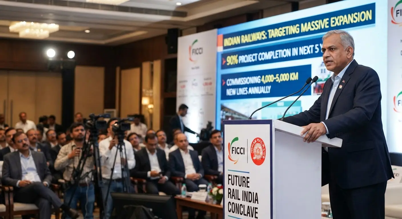 Indian Railways plans to complete 90 percent of its infrastructure projects within five years